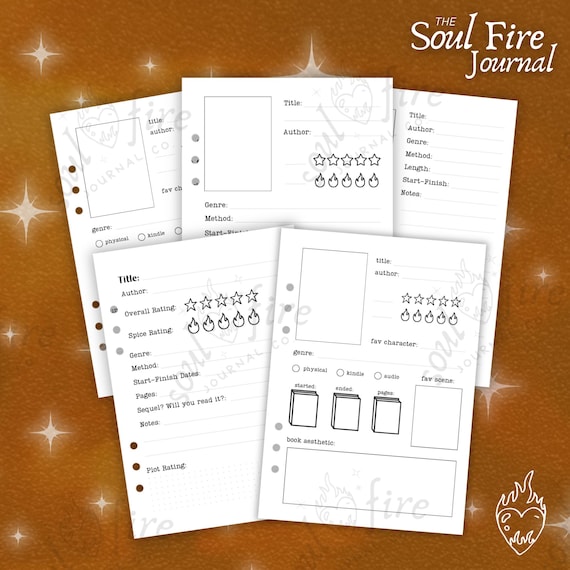 You Choose Reading Review | Custom Book Journal Page | Reading Journal Spread | Refillable A5 Journal Insert | Soul Fire Journal Co