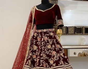 Maroon Bridal Dress - Etsy Australia