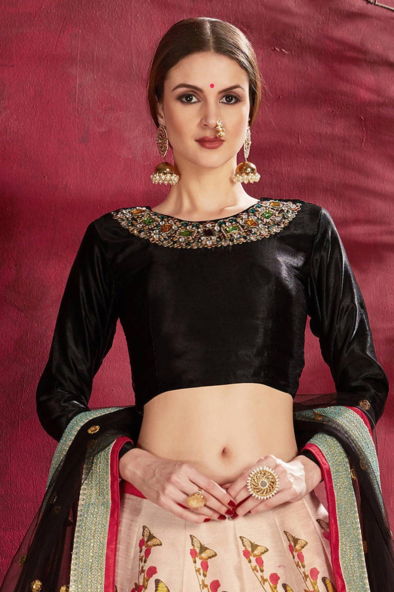 Multi Color Floral Print Embroidered Designer Sabyasachi Lehenga Choli for Women Indian South Asian Bridal Wedding Dresses Outfits Lehenga