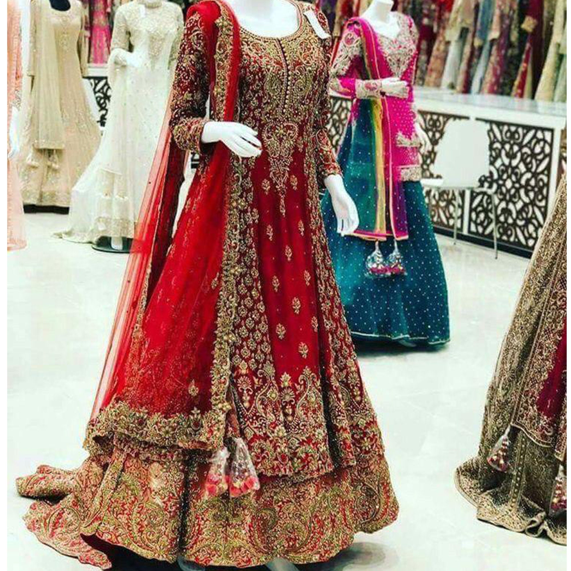 Red Bridal Designer Lehenga Suit Indian lehenga suit Designer | Etsy