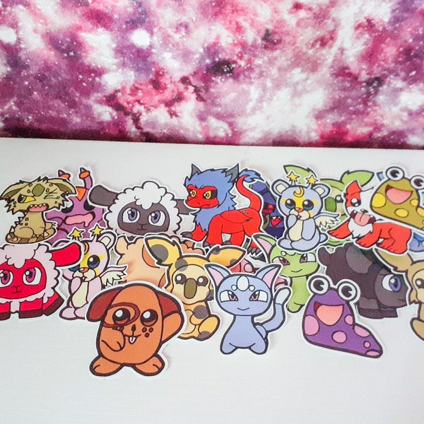 Die Cut Neopets Petpet Nostalgic Vinyl Stickers- Pick Your Own!