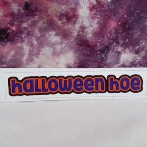 Halloween Hoe Spooky Bubble Font Word Vinyl Stickers