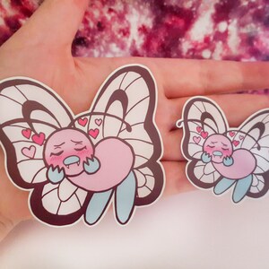 Pink Lovecore Butterfree PKMN Die Cut Vinyl Aufkleber