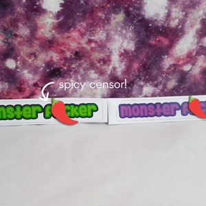 Monster F*cker Bubble Font Word Vinyl Stickers