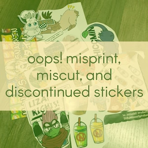 Discounted Oops Vinyl Stickers | Misprinted, Miscut, Never Released, and Discontinued Singles and Packs