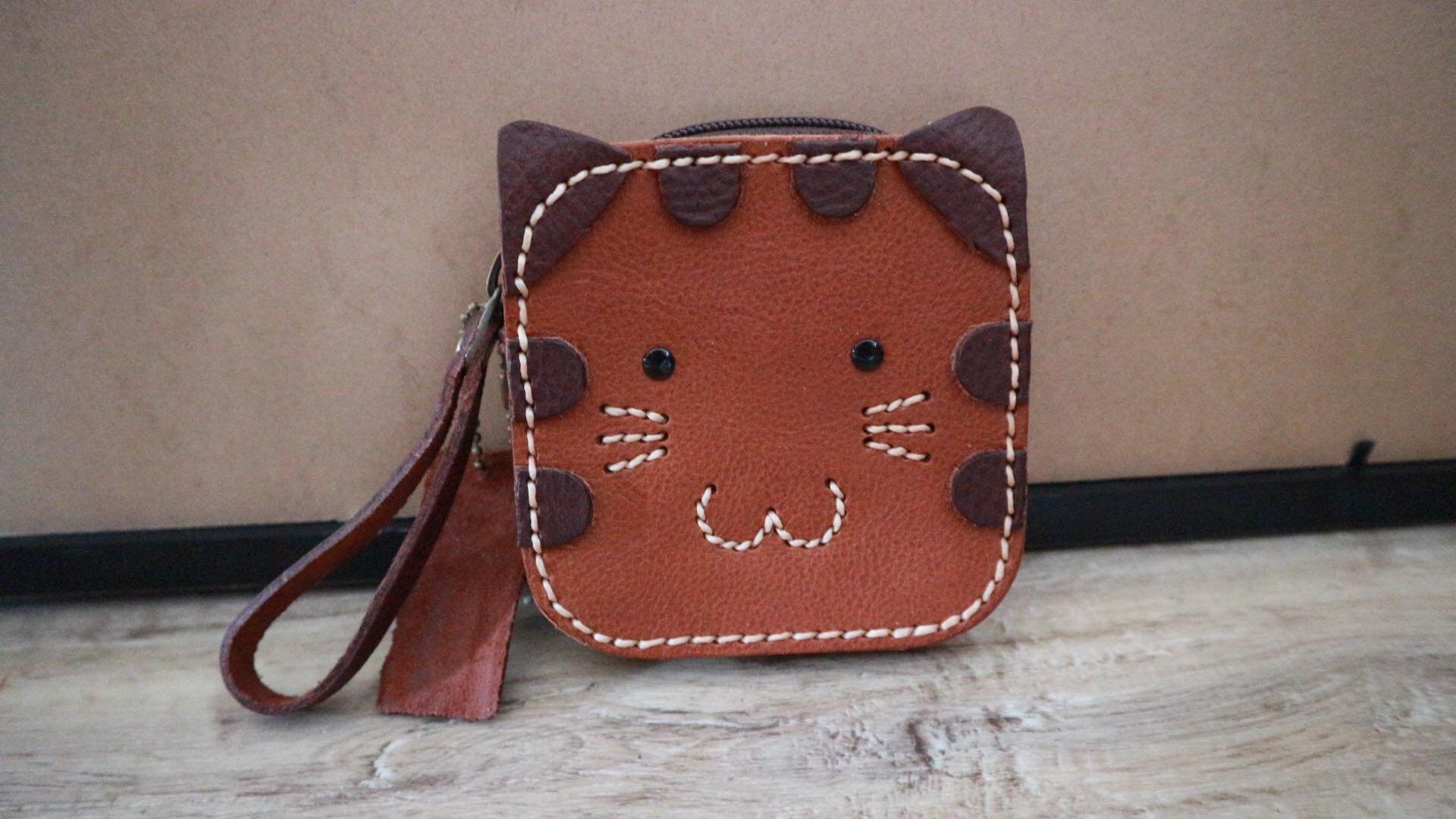 Animal Tiger Leather Coin Purse Etsy