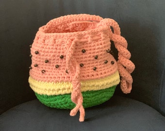 Crochet Watermelon Crossbody