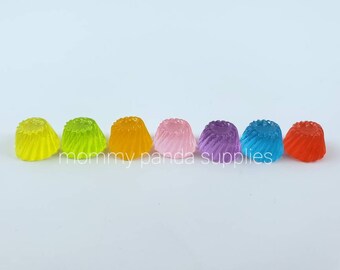 Jelly Bean Hot Dog Translucent Mixed Colours Fake Food Resin Cabochon Decoden Slime Charms Beads Embellishment