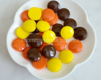 Fake Candy Chocolate Candy Yellow Brown Orange Fake Food Resin Cabochon Decoden Slime Charms  Embellishment
