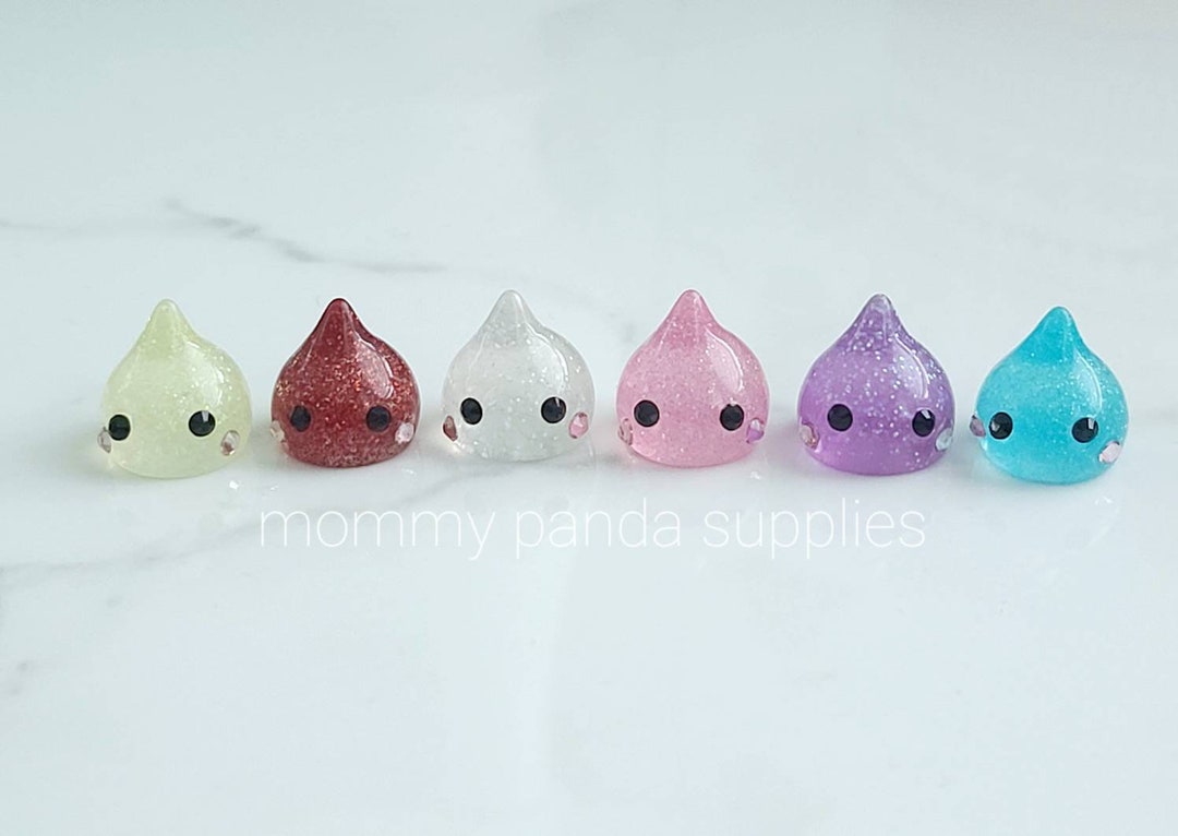 Mixed Colour Rectangle Shaped Gum Resin Cabochon Slime Charms 