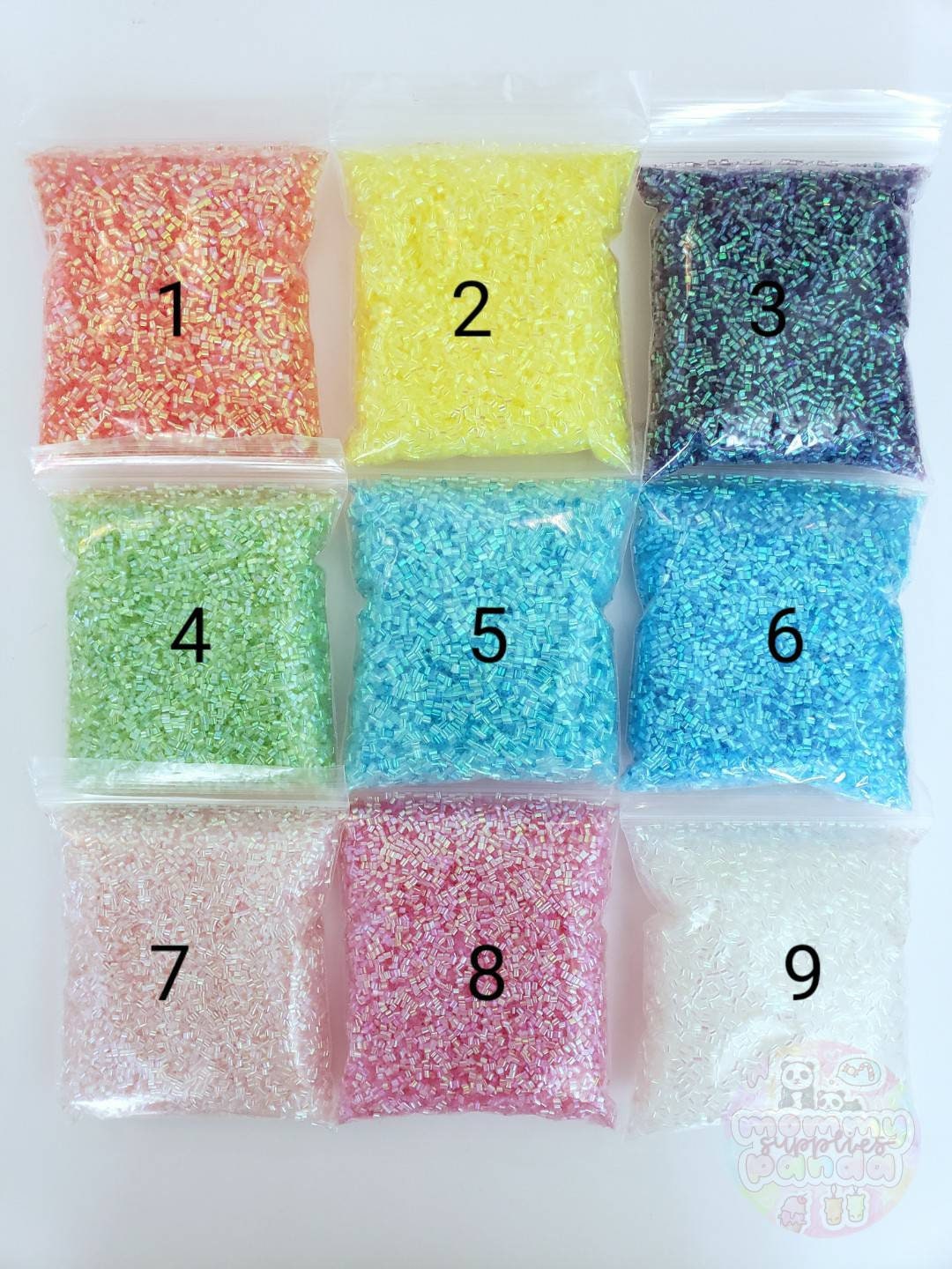 500g/Bag Colorful Tube Beads Slime Accessories Fillers Hot Popular