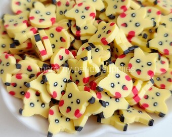 Yellow Animal 3D Charms Polymer Clay Fimo Slices Slime Fake Sprinkles DIY Resin Nail Art - Large Size