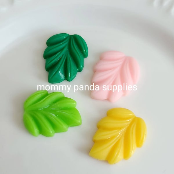 Leaves Leaf Beautiful Tree Flower Plant Resin Cabochon Decoden Slime Charms Embellishment  DIY