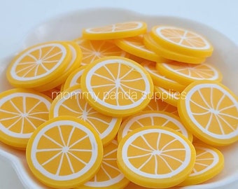 Orange Fruit Polymer Clay Fimo Slices Slime Fake Sprinkles DIY Resin Nail Art - Very Large Size