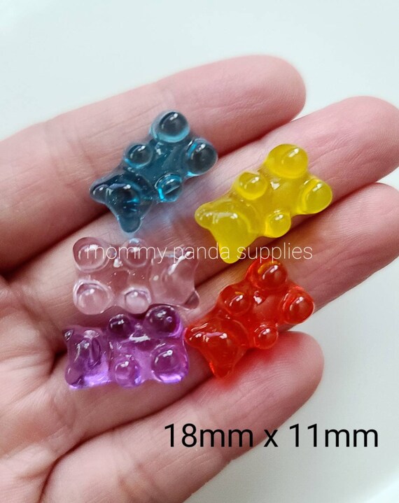 Small Gummy Bears Silicone Mold, Gummy Candy Silicone Mold in Bear Shape, Kawaii Resin Cabochon Making, Decoden Supplies, Flexible Animal Mold