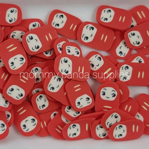 Red Doll Baby Bundled 10mm Kawaii Polymère Argile Fimo Tranches Slime Sprinkles DIY Nail Art