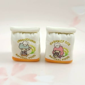 Ragazza Ragazzo Dolce Farina Biologica Borse Di Riso Cucina Falso Cibo 3D Carino Kawaii Resina Cabochon Decoden Slime Charms Abbellimento