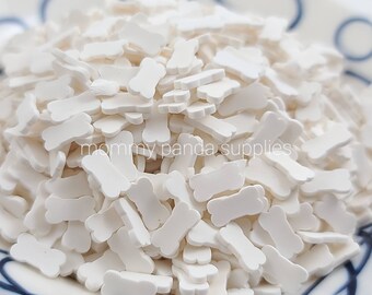 White Bone Animal Dog Polymer Clay Fimo Slices Fake Slime Sprinkles Charms Confetti DIY Resin S9 - small size