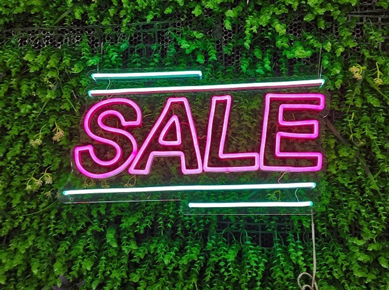Sale Sign Neon Light Signage Neon Led Light Shops Neon Etsy
