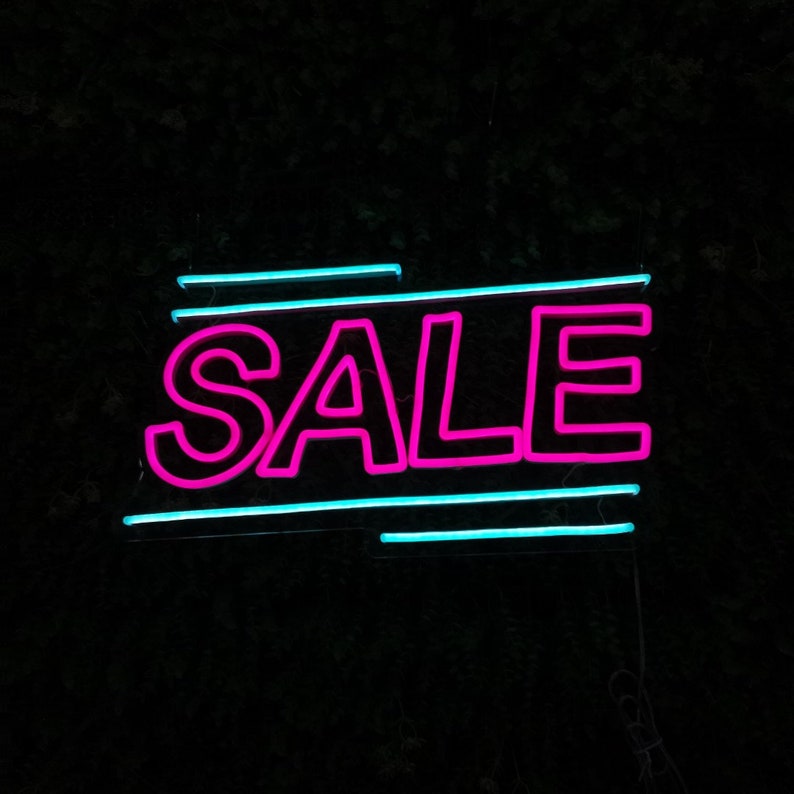 Sale Sign Neon Light Signage Neon Led Light Shops Neon Etsy