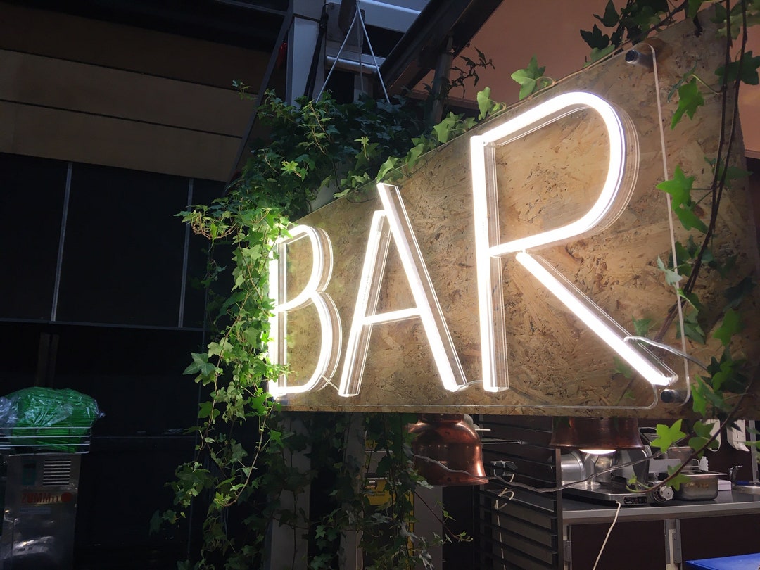 Bar Neon Sign Light Bar Sign LED Neon Light Pub Club Neon Etsy