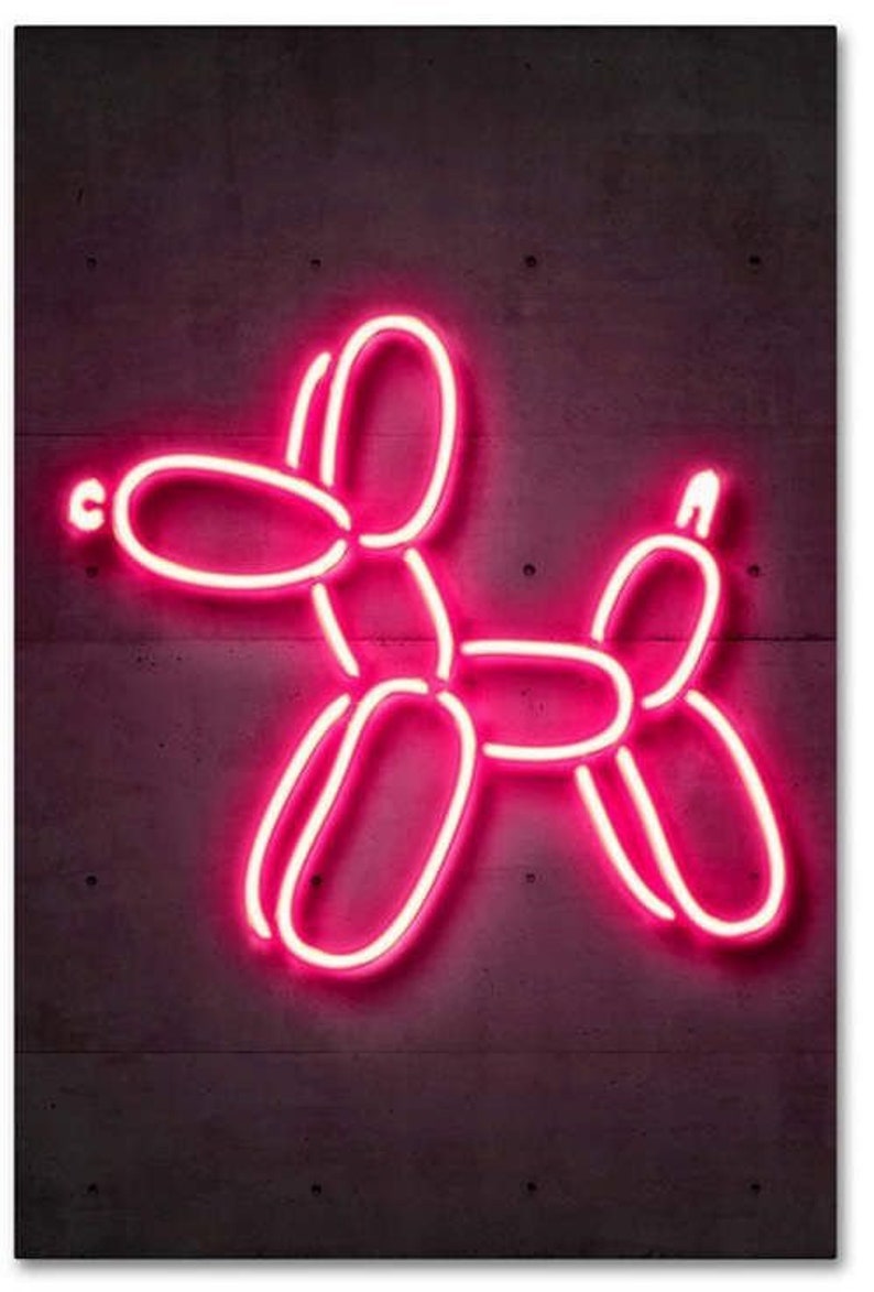 Balloon Dog Neon Sign Light Balloon Dog LED Neon Sign Light Etsy