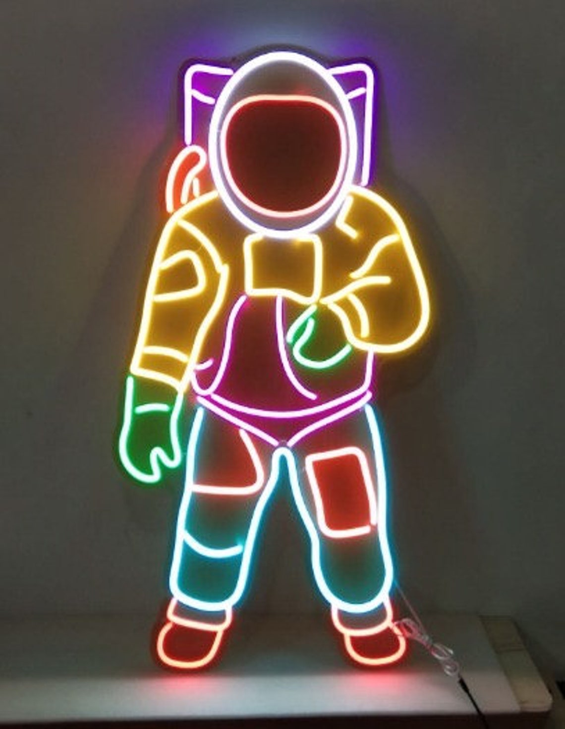 Astronaut Neon Led Art Sign Light Lamp Illuminate Shop Office - Etsy