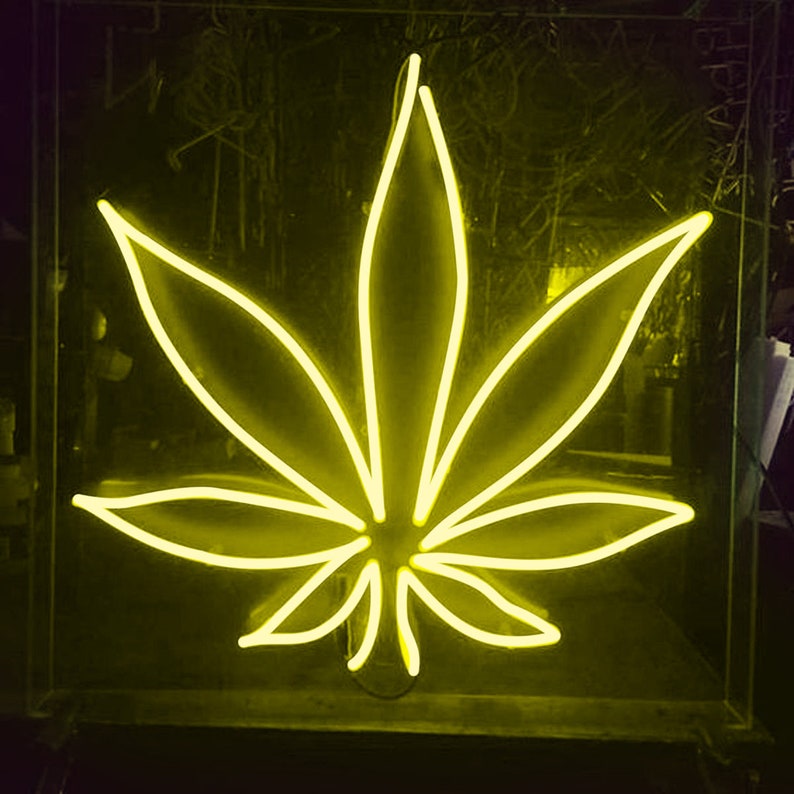Weed Neon Sign Light Marijuana Neon Sign Cannabis Leaf Neon Etsy
