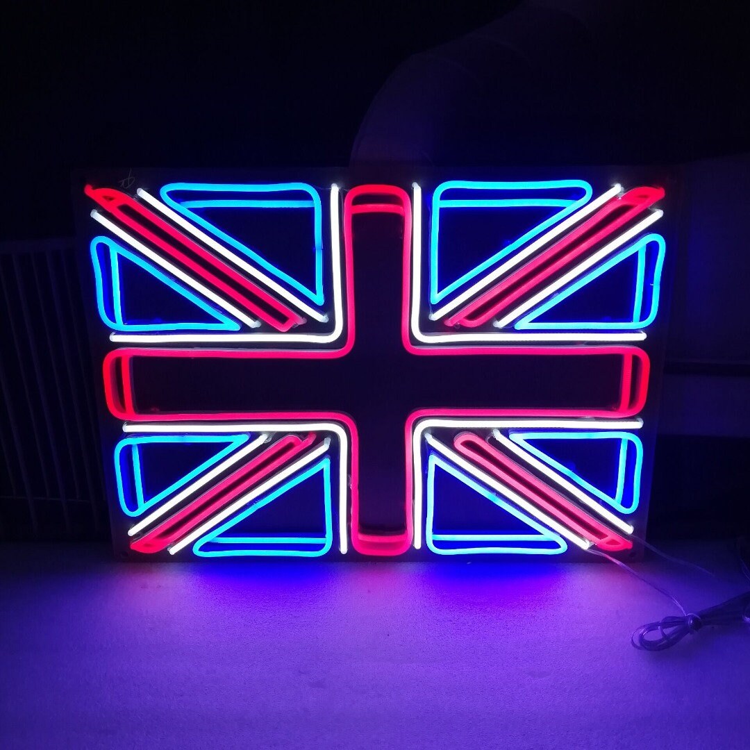 Union Jack UK Flag United Kingdom LED Neon Art Sign Light Lamp Etsy