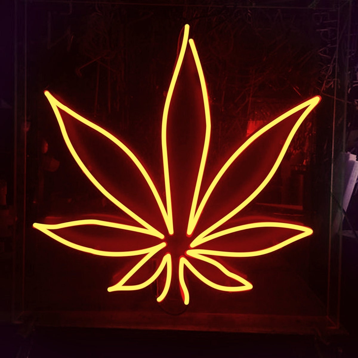 Weed Neon Sign Light Marijuana Neon Sign Cannabis Leaf Neon Etsy