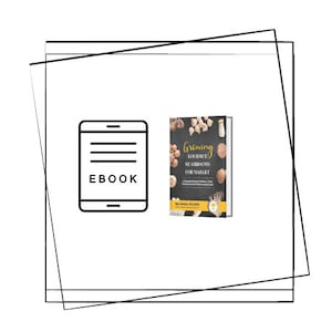 May include: A black and white illustration of a smartphone with the word "EBOOK" on the screen. Next to the phone is a book cover with the title "Growing Gourmet Mushrooms for Market" and a photo of mushrooms on the front.