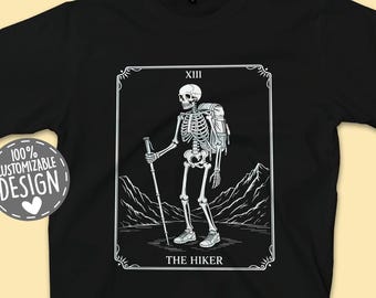 The Hiker Tarot Card T-Shirt: Outdoor Adventure Hiking Lover Tee