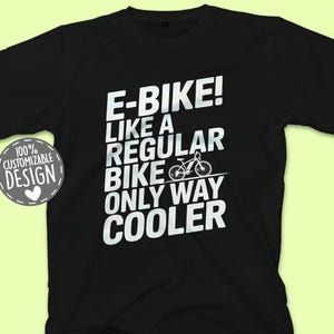 E Bike Cyclist T-Shirt, Electric Bicycle Tee, Cycling Shirt, Ebike Gift, Bike Lover Apparel, Electric Bike Owner Shirt, Unisex