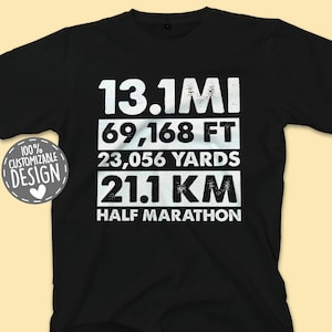 Half Marathon T-Shirt, 13.1 Miles, Running Tee, Runner Gift, Funny Marathon Shirt, Race Day T-Shirt, Motivation Apparel, Unisex