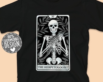 Herpetologist Tarot Card T-Shirt, Reptile Lover Gift