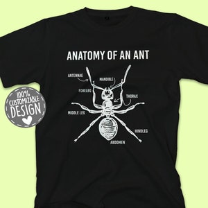 Anatomy Of An Ant T-Shirt, Educational Insect Shirt, Entomology Enthusiast Gift, Ant Keeping Shirt, Myrmecologist Shirt, Unisex