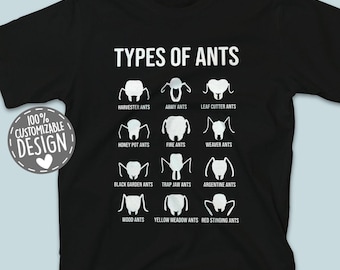 Types of Ants T-Shirt, Entomology Gift