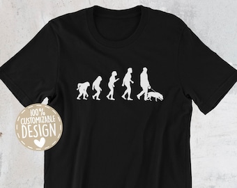 Dog Walking Evolution T-Shirt | Dog Sitter Gift, Dog Walker Outfit, Professional Pet Care Apparel, Unisex