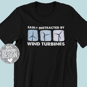 T-shirt de mécanicien d'éoliennes : t-shirt de technicien d'éoliennes, cadeau énergie verte