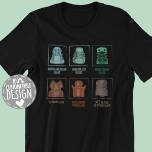 Glass Insulator Collector T-Shirt: Antique Electrical Types