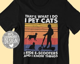 E-Scooter Cat Lover T-Shirt | Electric Scooter Rider Tee, Unisex