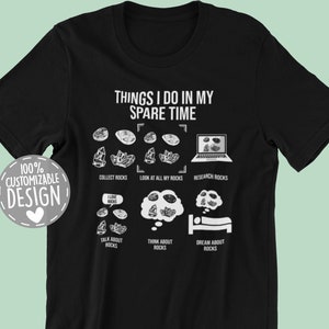 Rock Collector T-Shirt | Geology Shirt, Things I Do In My Spare Time, Geologist Gift, Rock Hound Shirt, Rock Hunter Gift, Unisex