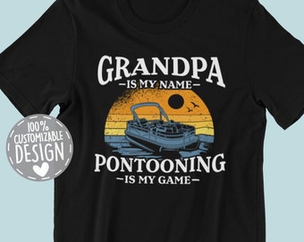 Grandpa Pontooning T-Shirt: Funny Boating Gift