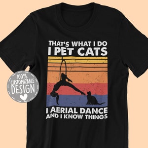 Aerial Dance Lyra T-Shirt | Aerial Dancing Shirt, Aerialist Gift, Acrobatic Dancer, Aerial Hoop Shirt, Cat Lover Shirt, Unisex