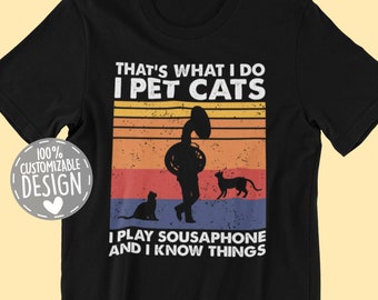 Sousaphone & Cat Lover T-Shirt | Unique Musician Meets Cat Enthusiast Tee, Sousaphonist Gift, Unisex