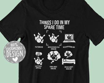Camiseta divertida de bolos / Camiseta unisex para jugadores de bolos en su tiempo libre