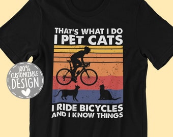 Cycling Cat Lover Shirt | Funny Biker Gift, Bicycle Apparel