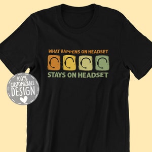 Backstage Tech T-Shirt | What Happens On The Headset, Theater Musical Crew Shirt, Stage Director Gift, Tech Week Tee, Unisex