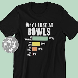 Lawn Bowling T-Shirt | Why I Lose A Bowls, Bowls Player Shirt, Lawn Bowls Apparel, Lawn Bowler Gift, Unisex