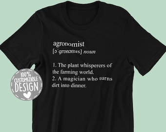 Agronomist Definition T-Shirt | Crop Science Gift, Agriculture Lover Apparel, Agronomy Shirt, Sustainable Farming Tee, Unisex